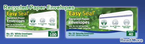 White and Security Recycled Envelopes
